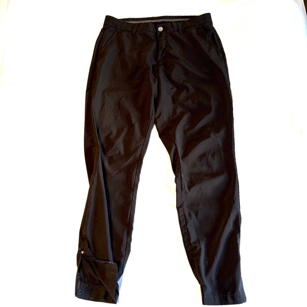 Primo Golf Joggers Mens 32 Regular Black Tapered Ankle Zip Athletic Pants